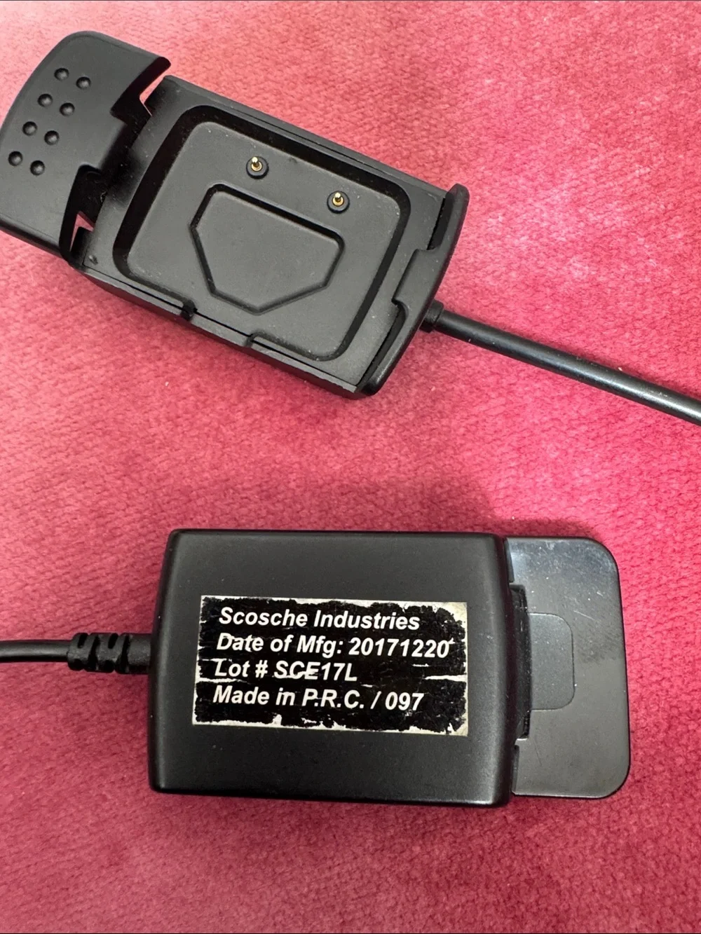 Orangetheory Black Dual USB Splitter Cable with Proprietary Connectors